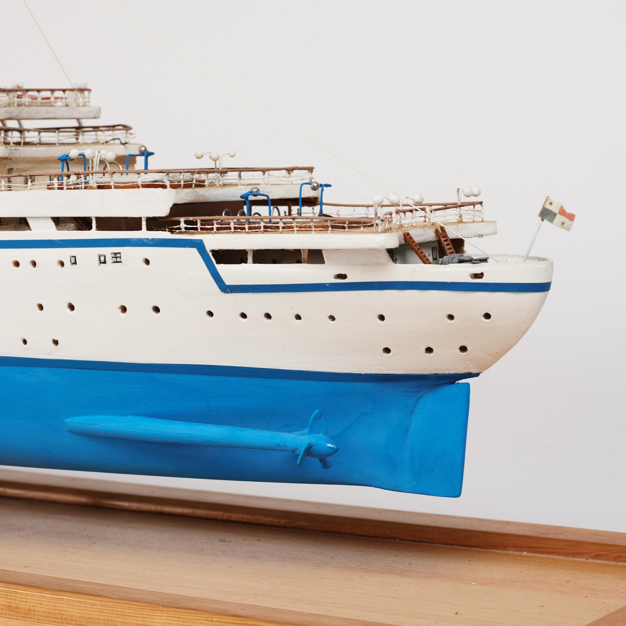 Ship model, T.S.S. Vasco da Gama, built by Gunnar Roempke in 1989.