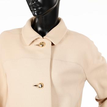 GUY LAROCHE, a beige coat, 1960's.