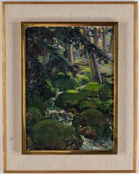 OLLE HJORTZBERG, oil on paper-panepl, signed and dated 1931, 1946.