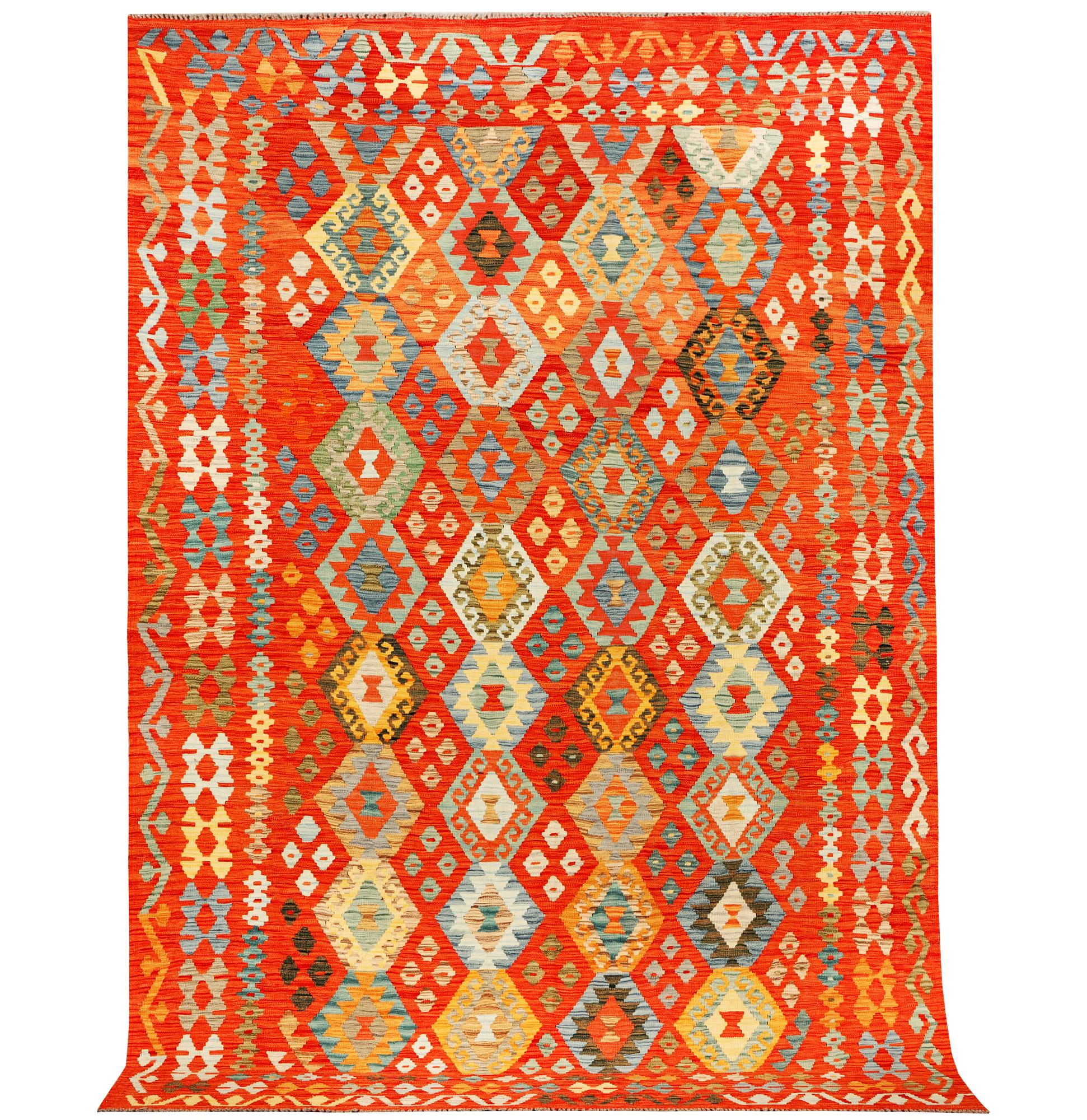 A Kilim carpet, Afghanistan, c. 303 x 206 cm.