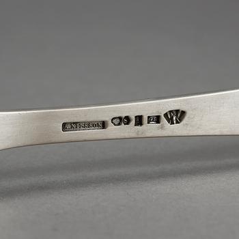 FISKGAFFLAR, 6 st, silver, Wiwen Nilsson, signerade, 1933-40. Tot vikt 336 gram.