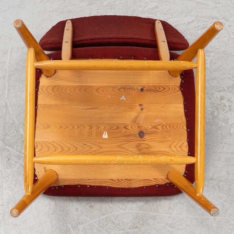 A birch easy chair, Sweden, 1940's/50's.