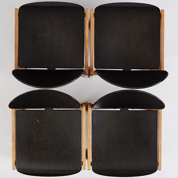 Afra & Tobia Scarpa, a set of four chairs model "121", Cassina, Italy, post 1965.