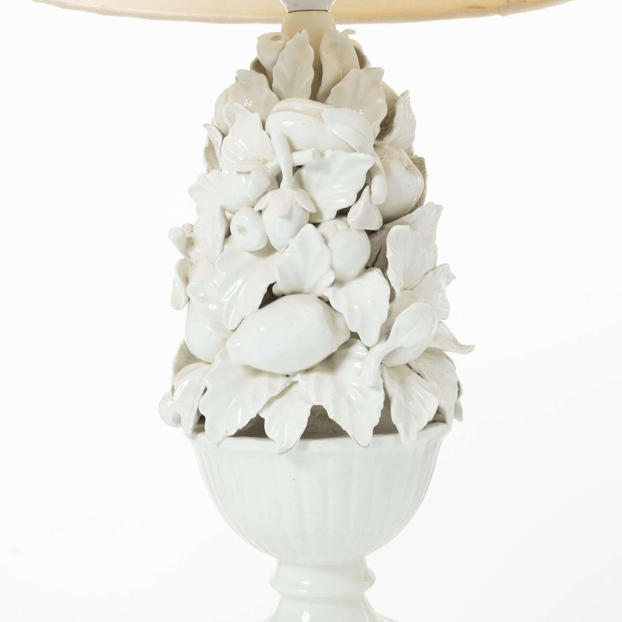 Table lamps, a pair, porcelain, 20th century.