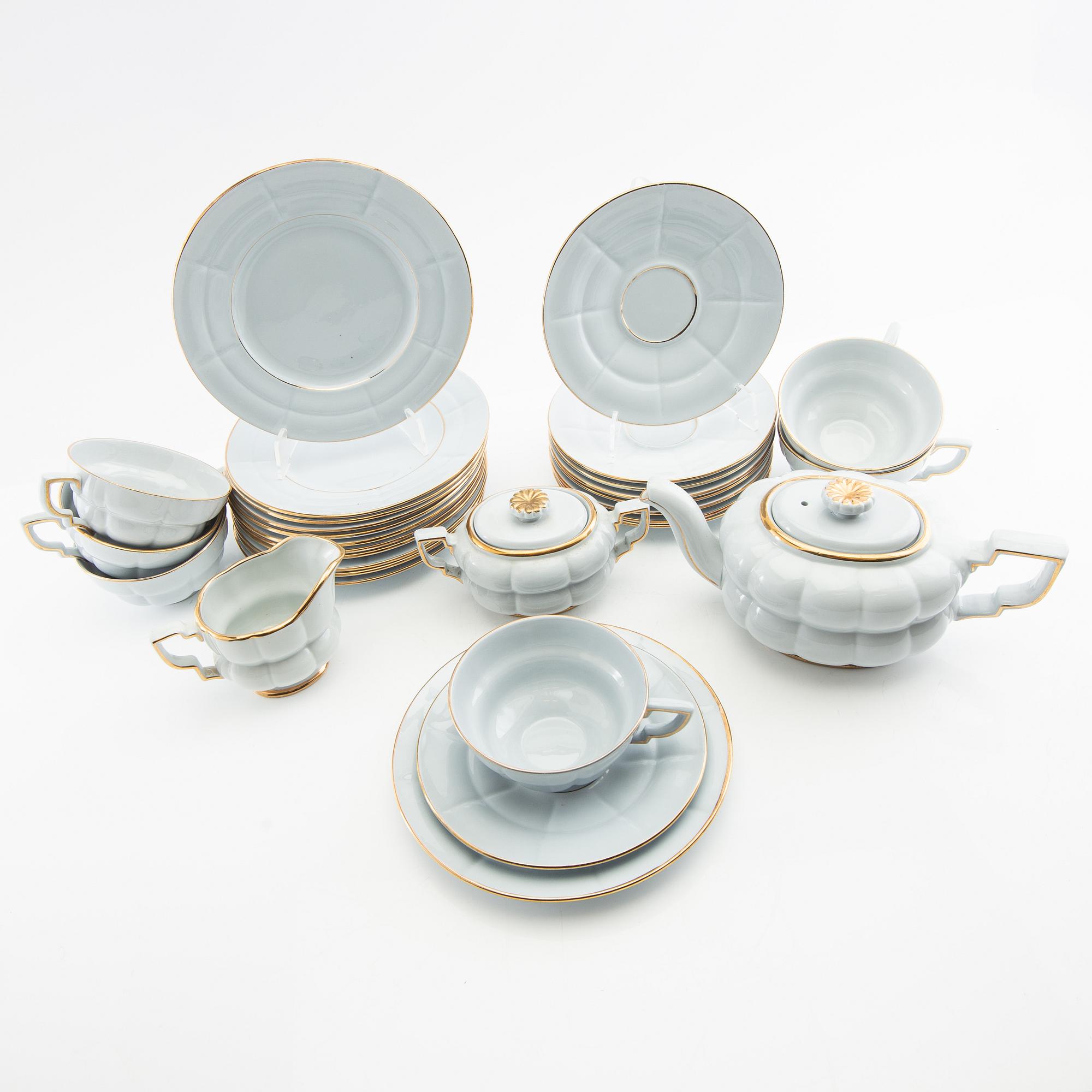 Arthur Percy, tea service, 15 pieces + 9, "Grand", Gefle.