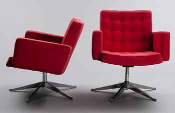 FÅTÖLJER, ett par, "Swivel chair" Vincent Cafiero, Knoll, 1900-talets senare hälft.