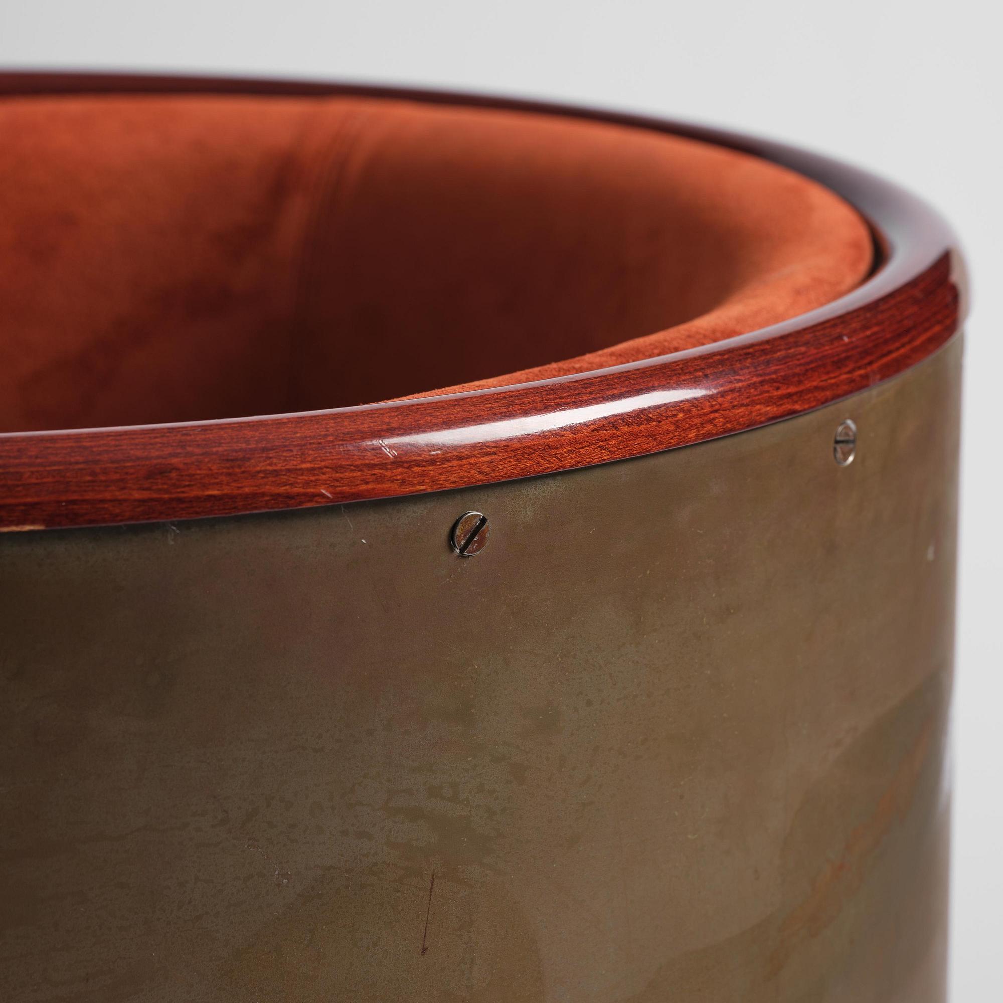 Mats Theselius, a "Järn/Moccafåtöljen" armchair, ed. 157/360, Källemo, Värnamo, post 1994.