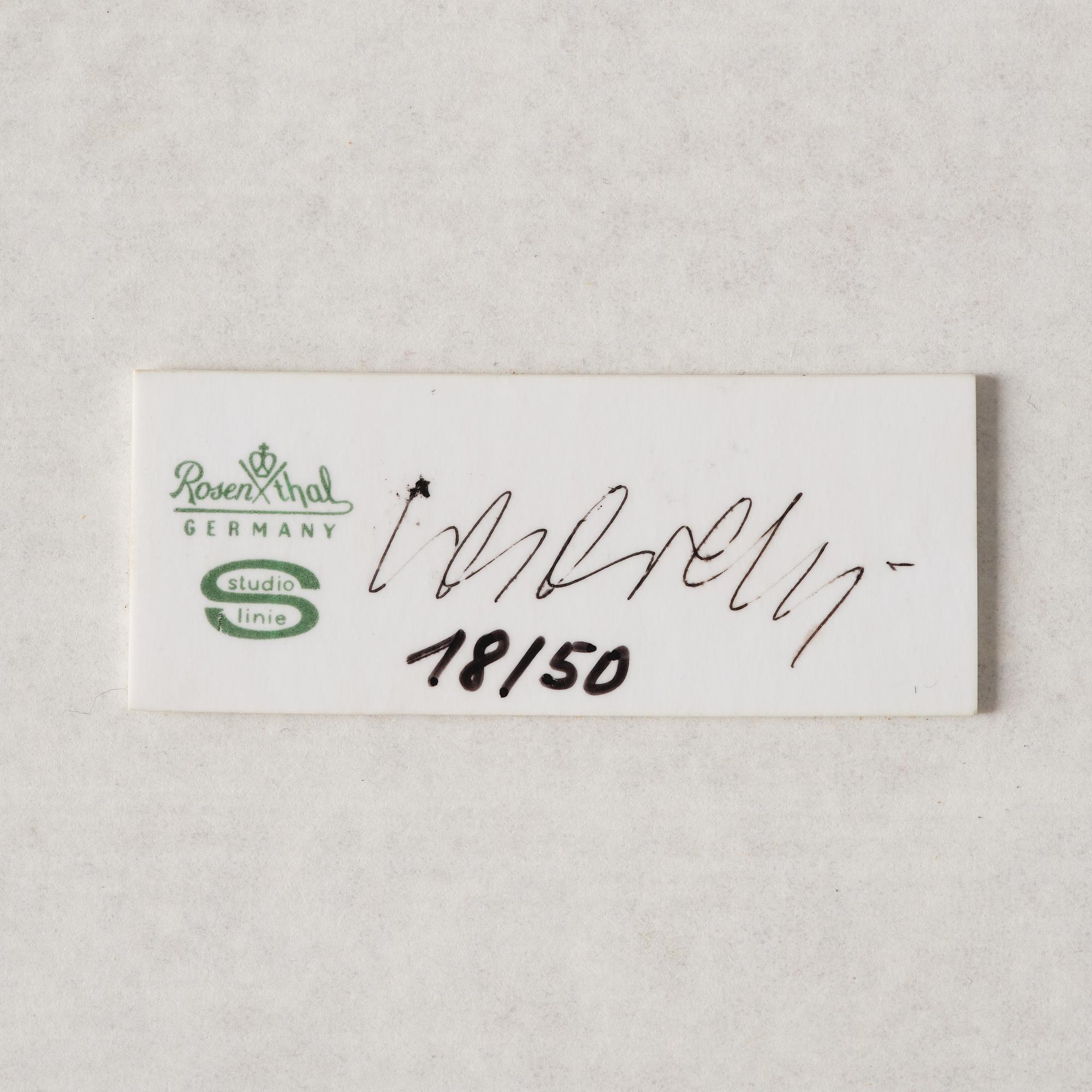 Victor Vasarely, a relief, Rosenthal Studio Linie, Germany.