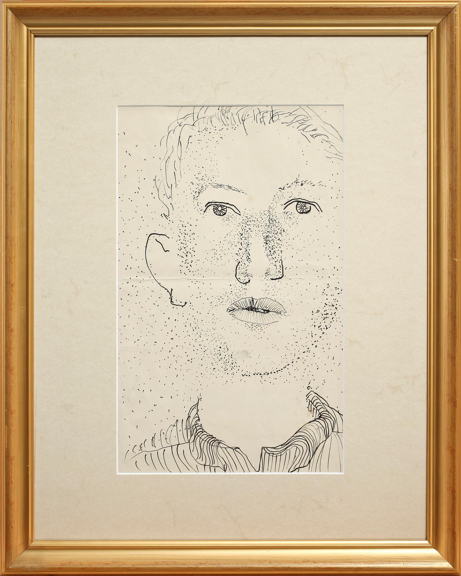 RAGNAR SANDBERG, tuschteckning samt blandteknik, osign.