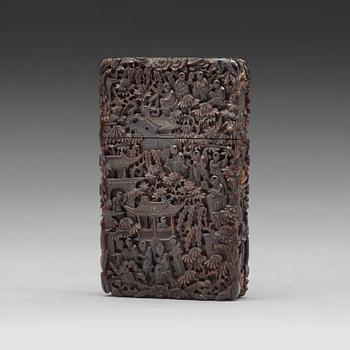 548. A tortoiseshell card case, Qing dynasty, 19th century.