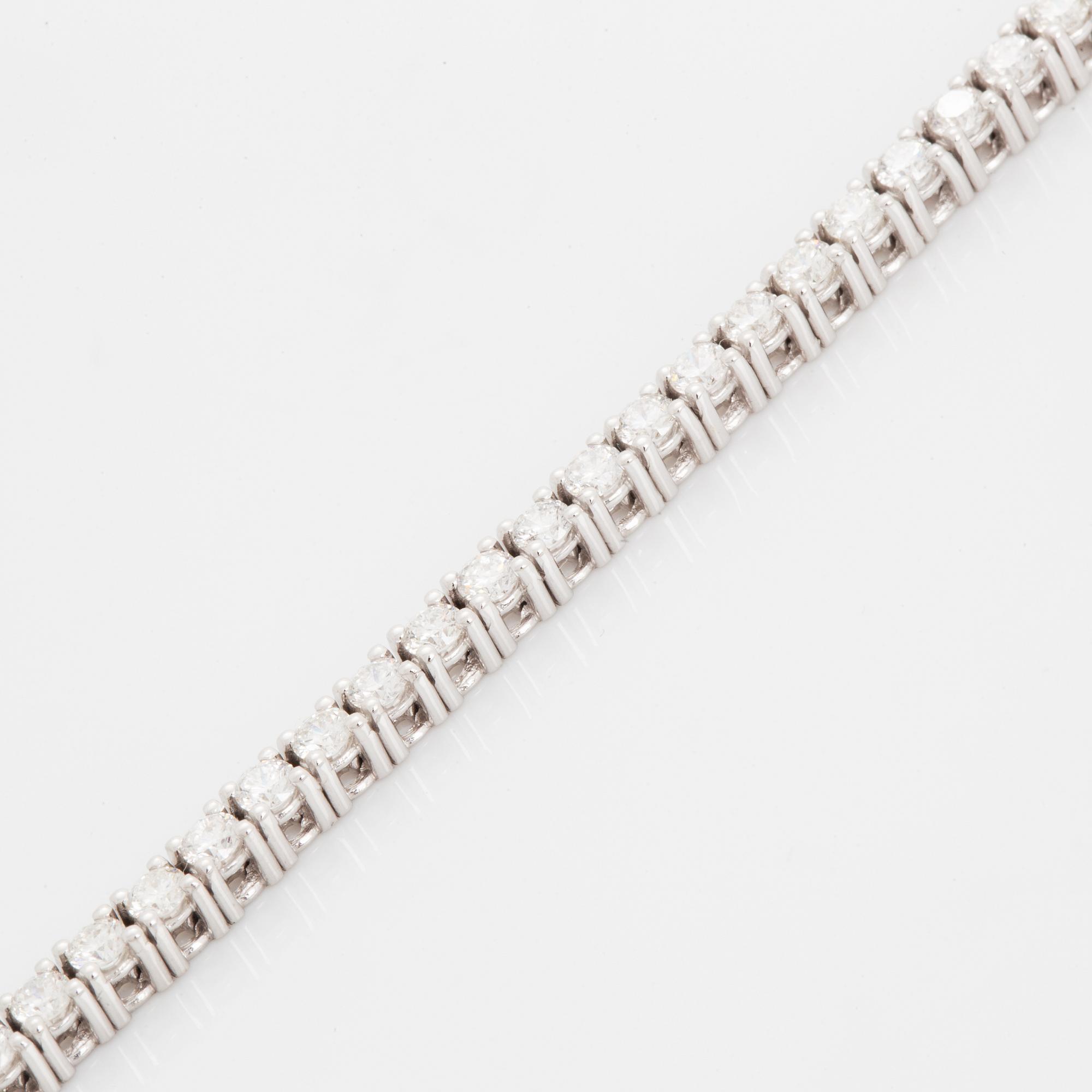 Brilliant-cut diamond bracelet, with certificate HRD.