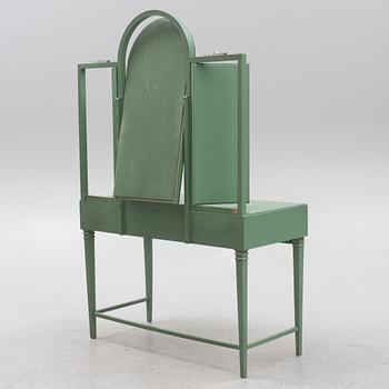Dressing table, Swedish Grace, first half of the 20th century, with an accompanying upholstered stool.