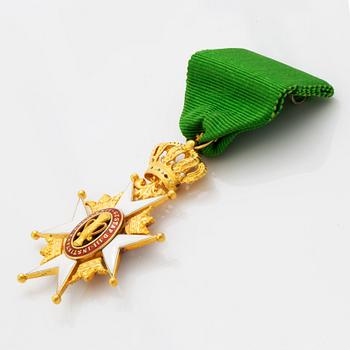 Order of the Vasa, Knigth's Cross, Gold and enamel, in box, CF Carlman, Stockholm.