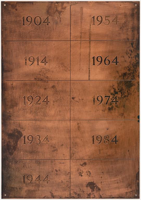 JAN SVENUNGSSON,  objekt, kopparplåt, signerad 1988.