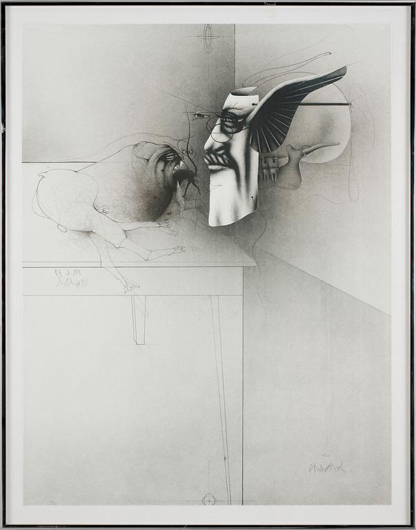 PAUL WUNDERLICH, litografier, 2 st, sign o numr 3/4 resp 3/100.