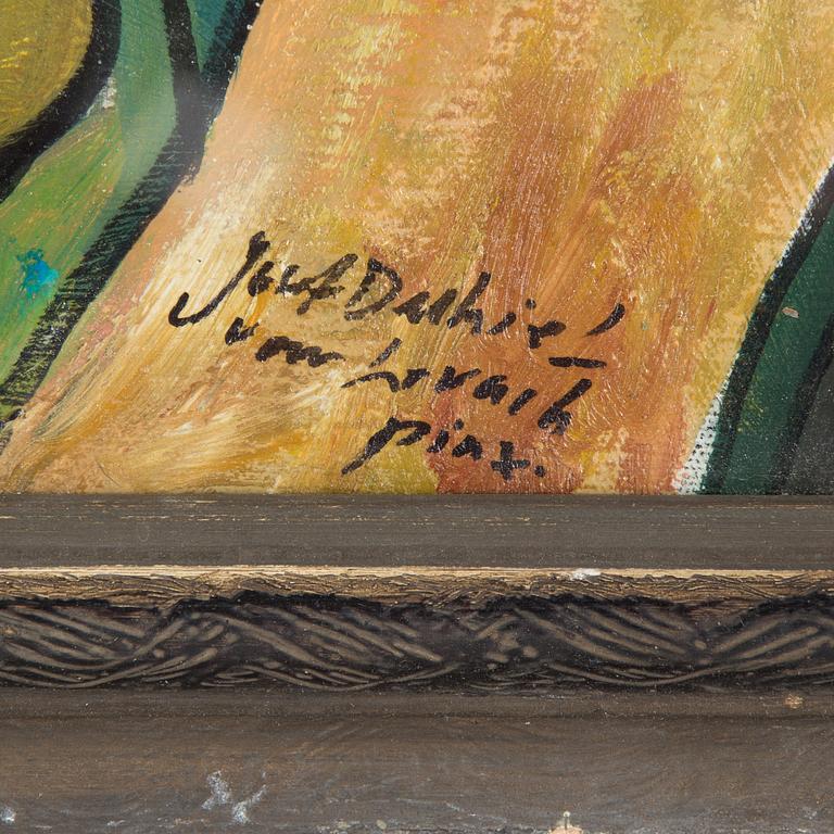 JOSEF DUBIEL VON LERACH, oil on board, signed.