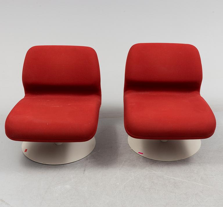 a pair of "Attitude easychairs by Morten Voss for Fritz Hansen, 2000's.