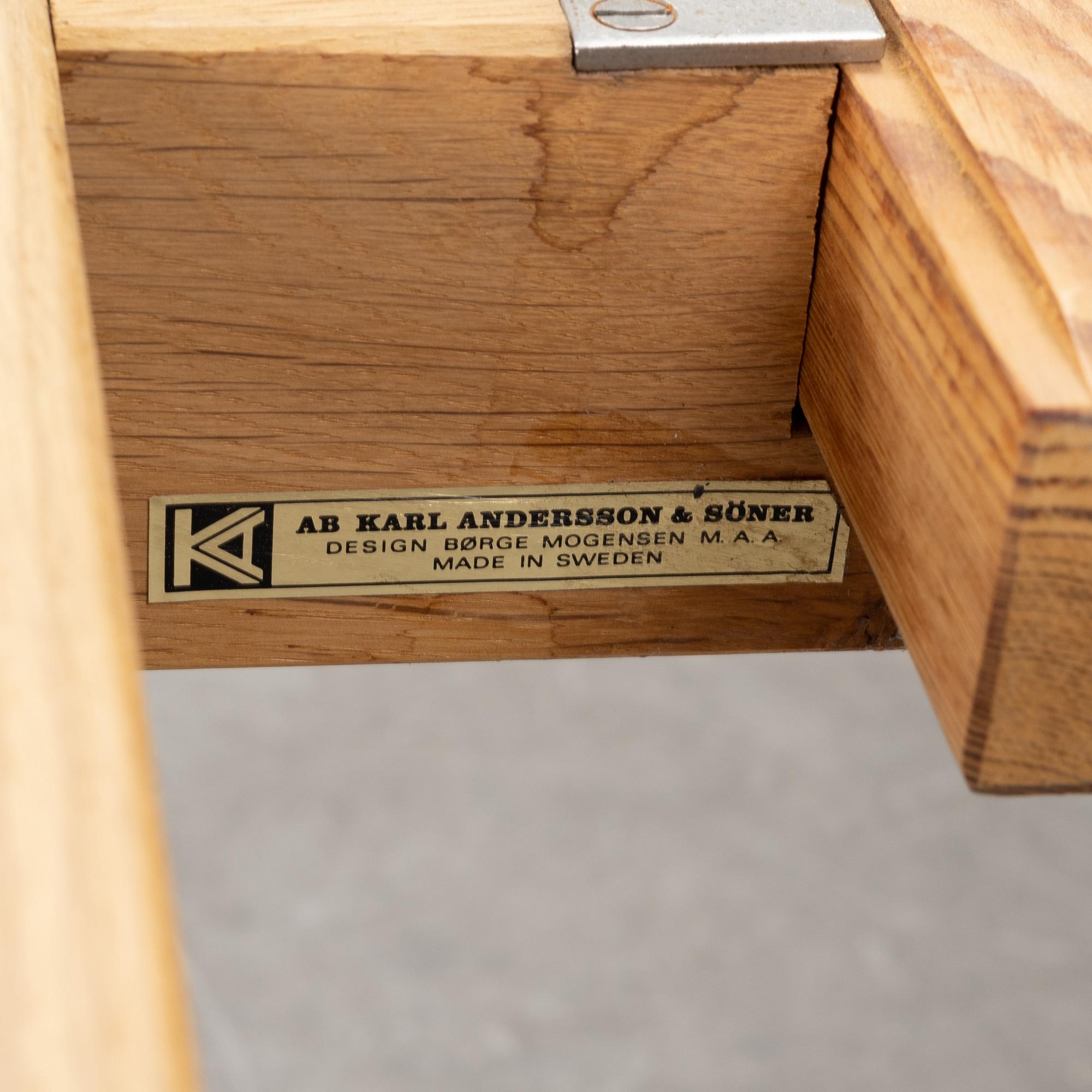Børge Mogensen, an 'Öresund' dining table and six chairs, second half of the 20th Century.