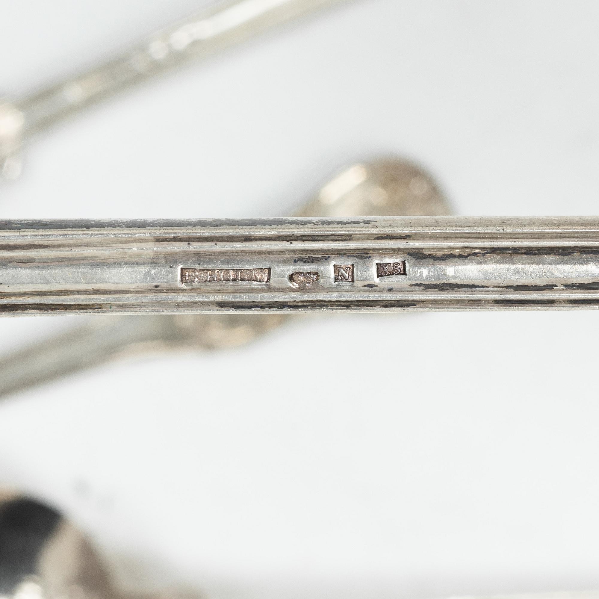 Cutlery, 8 pieces, silver, Sweden, 19th/20th century.