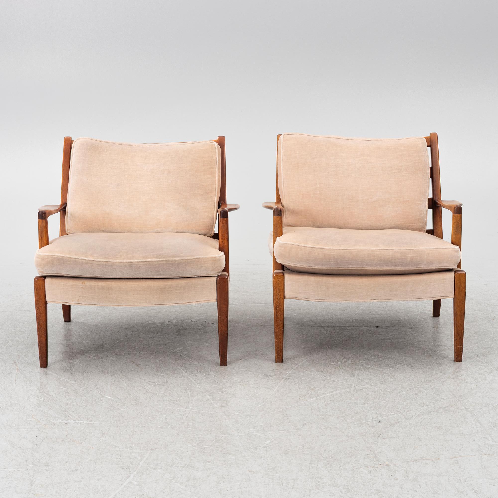 Arne Norell, a pair of 'Löven' armchairs, Norell Möbler.