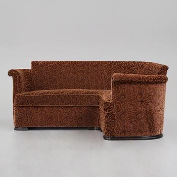 Axel Einar Hjorth, probably, a curved sofa, Nordiska Kompaniet, Sweden 1930s.