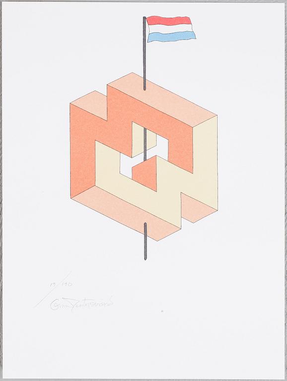OSCAR REUTERSVÄRD. 15 st i mapp " European Impossible Figures " signerade och numrerade 19/90.