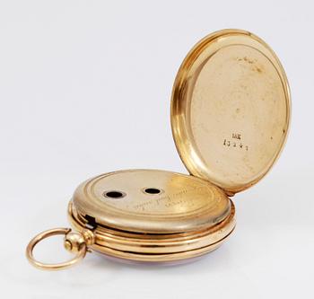FICKUR, 18K guld, omkring år 1900.