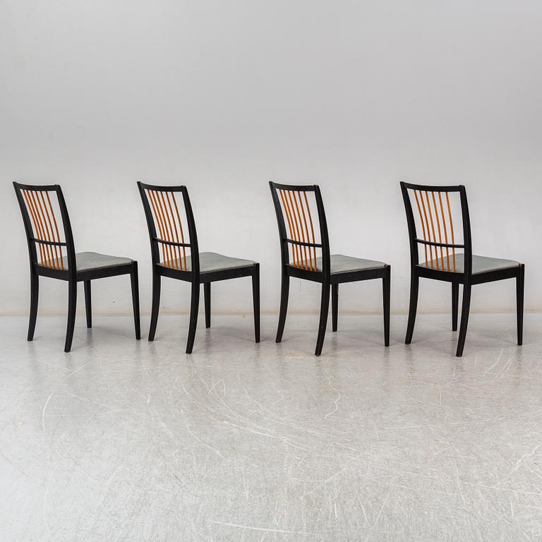 Four painted chairs, second half of the 20th century.