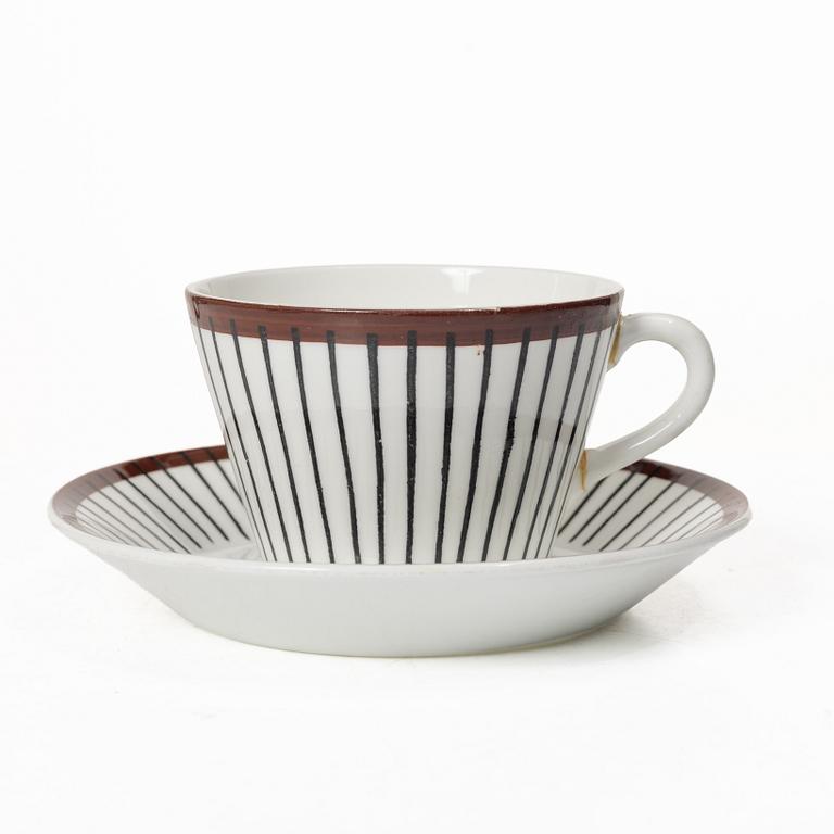 Stig Lindberg, Coffee service, 16 pieces, porcelain, “Spisa Ribb”, Gustavsberg.