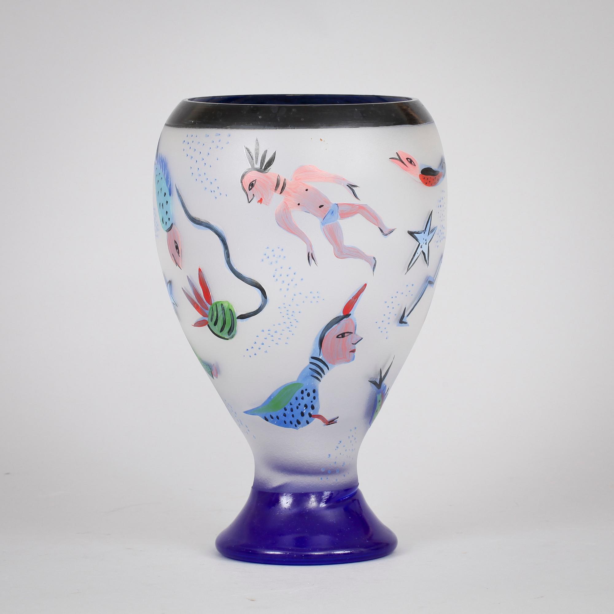 VAS, glas, Ulrica Hydman Vallien, Kosta Boda Ateljé, sign, numr 310863034.