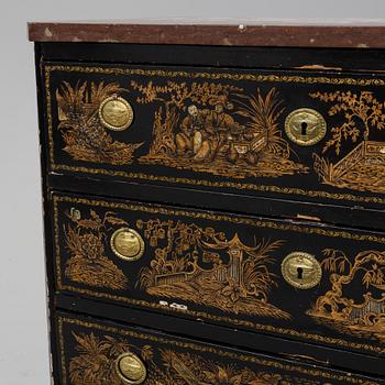 A 19th century gustavian style chest of drawers.