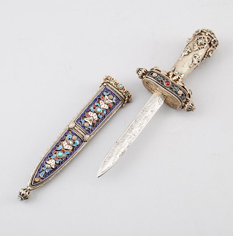 BREVKNIV, förgyllt silver, 1900-talets första hälft.