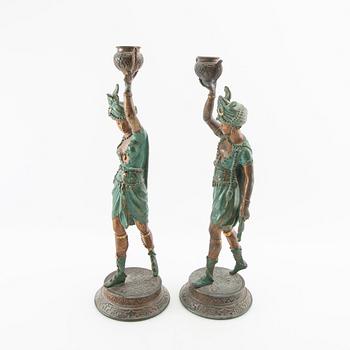 Ljusstakar ett par omkring 1900.