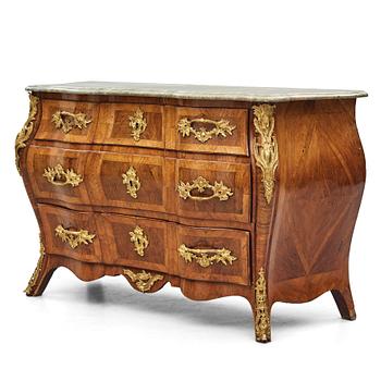 A Swedish Rococo commode, presumably by C Linning (master in Stockholm 1744-1779), 18th century .