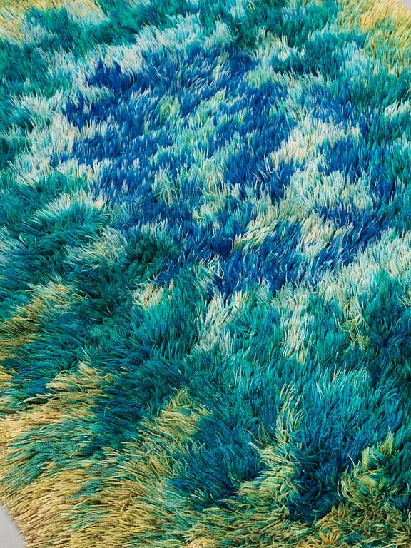 Viola Gråsten, MATTA. "Ormbunke". Rya. 159 x 116 cm. Viola Gråsten för NK Textilkammare.