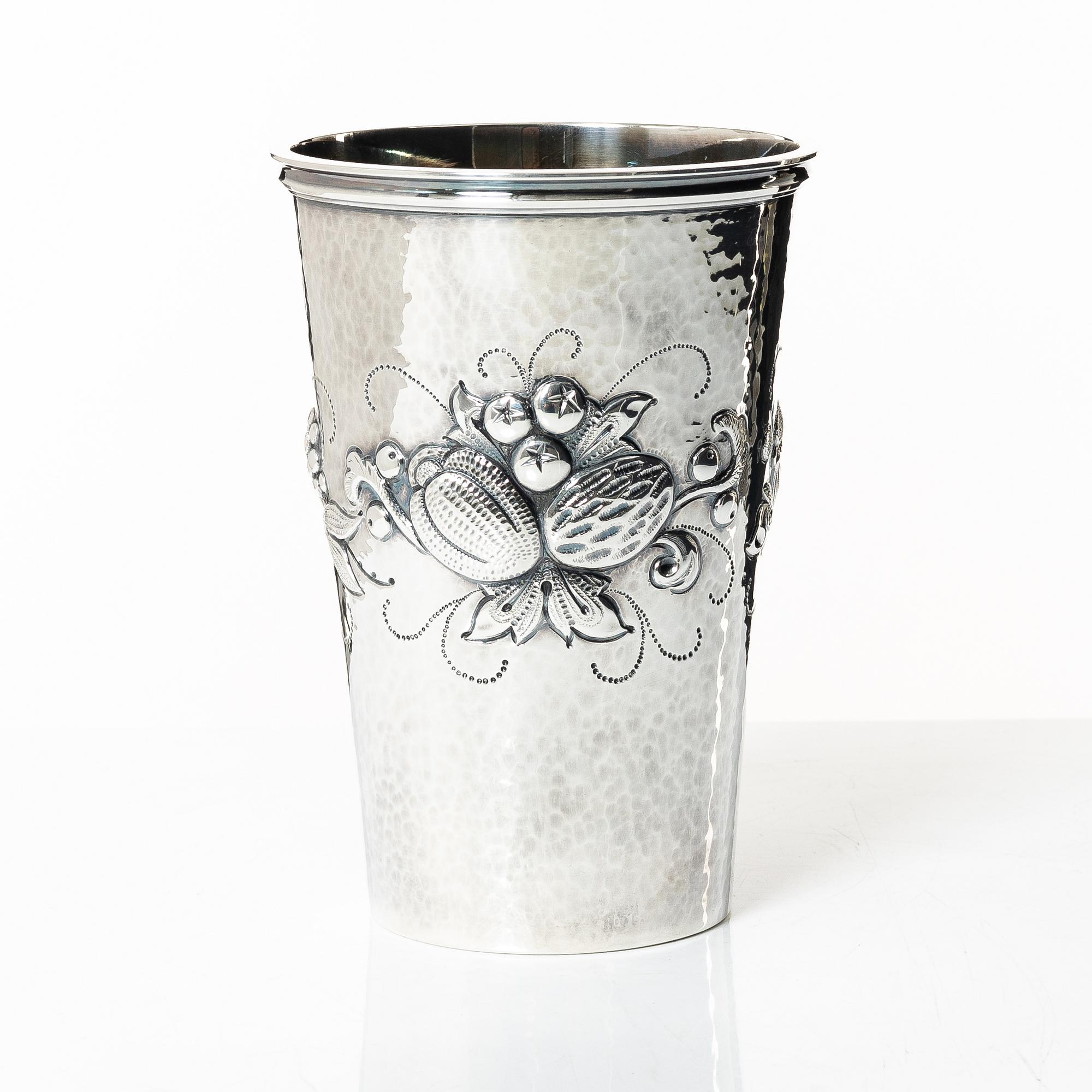 Eric Råström, vase, silver, Baroque style, CG Råström, Stockholm 1977.