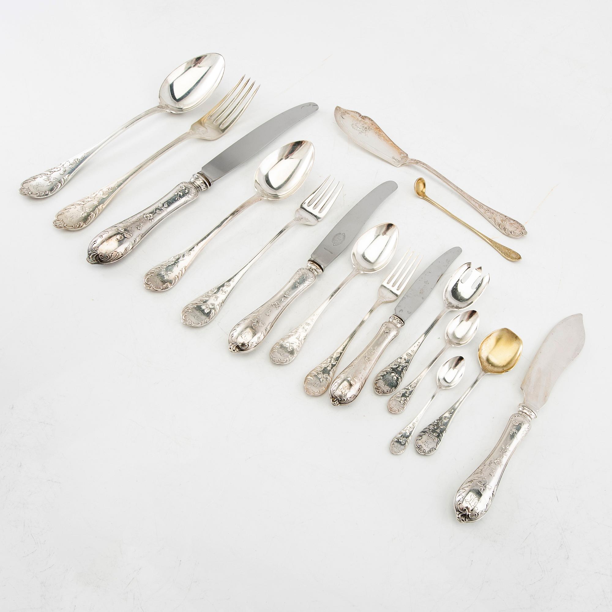 WA Bolin, bestick 150 dlr "Rococo" modell C  1920-tal.