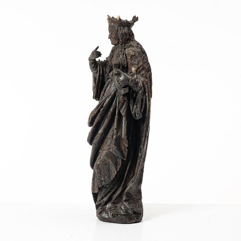 Sculpture, wood, Southern Europe, 16th/17th century. Catherine of Alexandria.