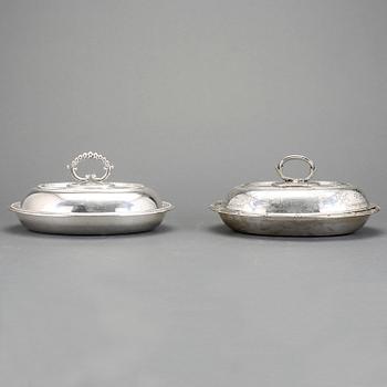 DUBBELKAROTTER, 2 st, pläter, England, 1900-talets första hälft.