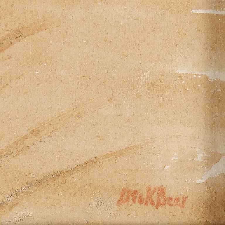 DICK BEER, akvarell, signerad.