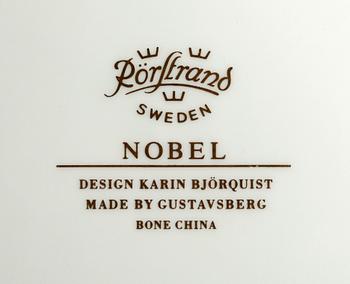 MATSERVIS, 20dlr porslin och 40 rostfritt stål, "Nobel",Karin Björquist, Gustavsberg o Gunnar Cyren, Yamazaki, 1990-tal.