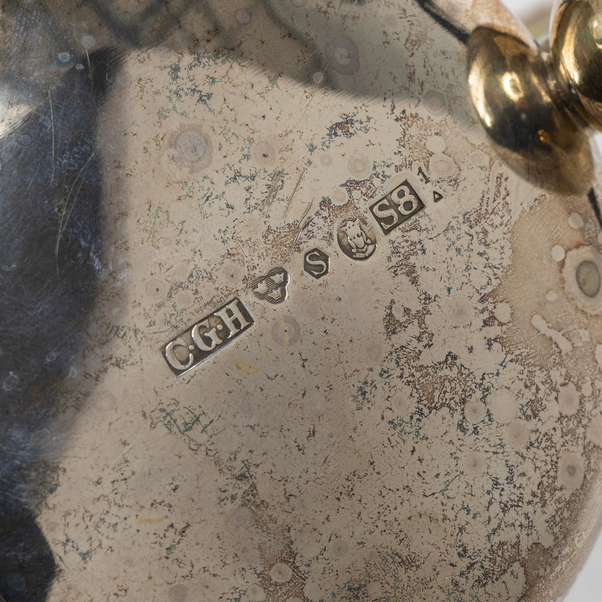 A Swedish 20th century silver tankard, mark of CG Hallberg, Stockholm 1944.