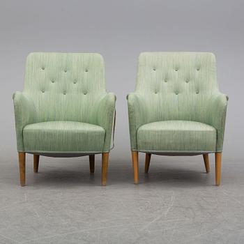 CARL MALMSTEN, a pair of "Samsas" armchairs,  O.H. Sjögren, Tranås.