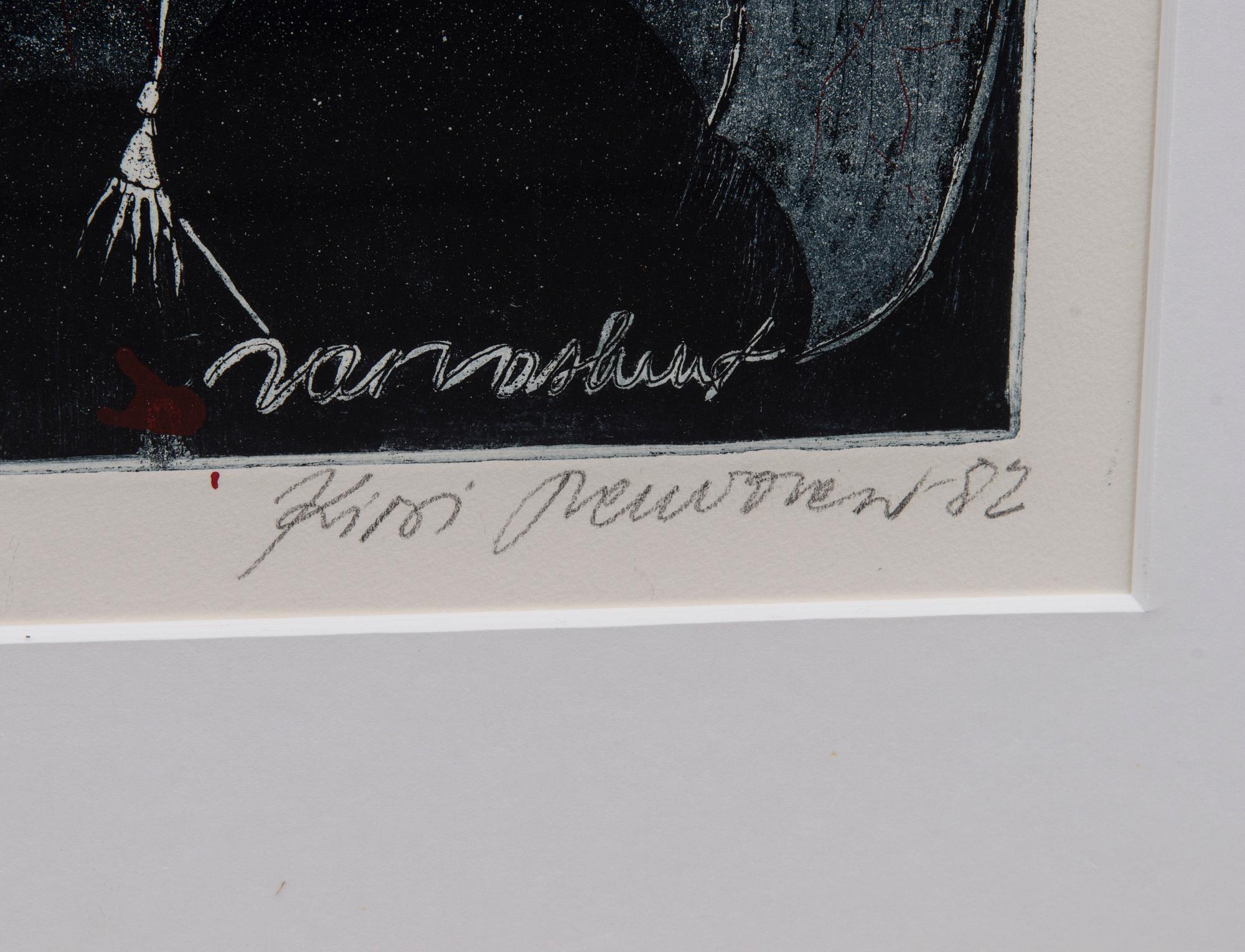 KIRSI NEUVONEN, akvatint och etsning, signerad, numrerad 8/15, daterad -82.