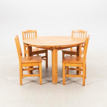 Sven Larsson dining set, 5 pcs, 1970s.