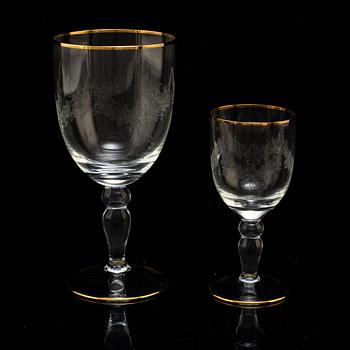 24 glasses, 20th century.