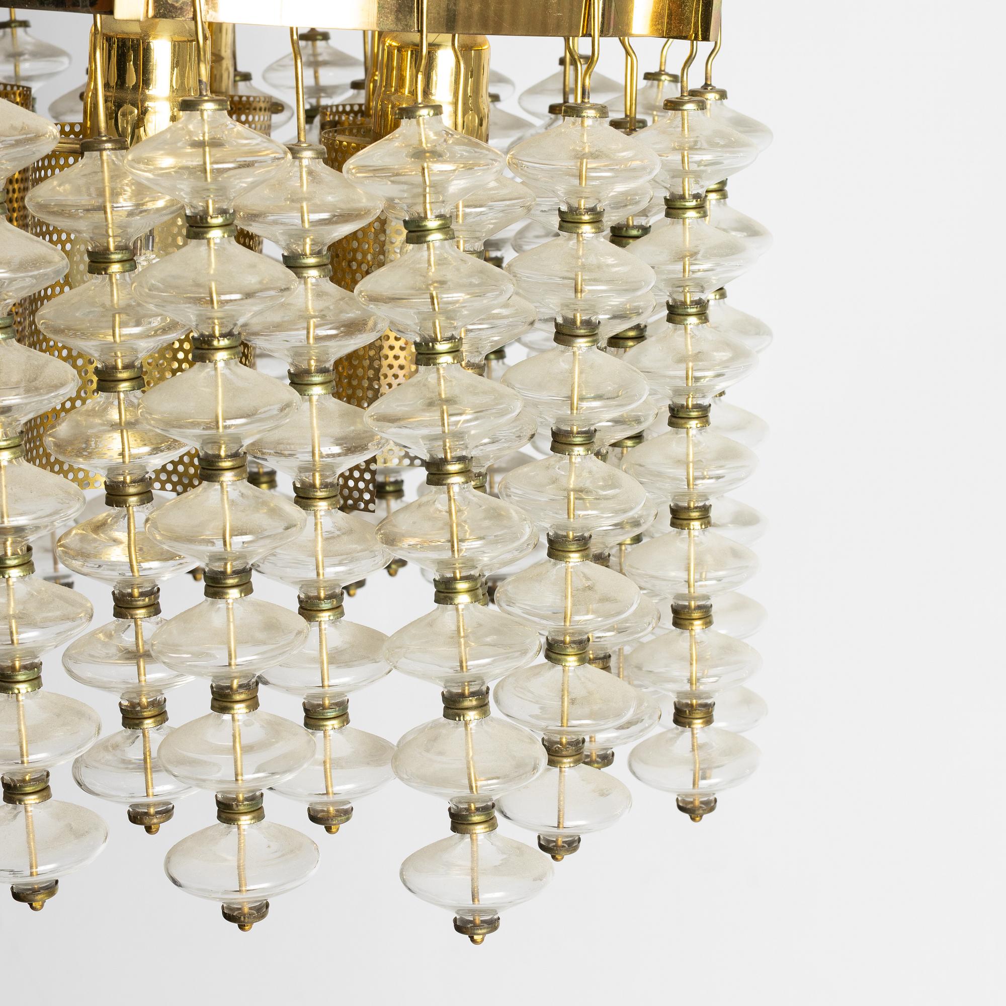 Hans-Agne Jakobsson, an "Estrella" ceiling lamp model T 580, Hans-Agne Jakobsson AB, Markaryd, 1960s-70s.