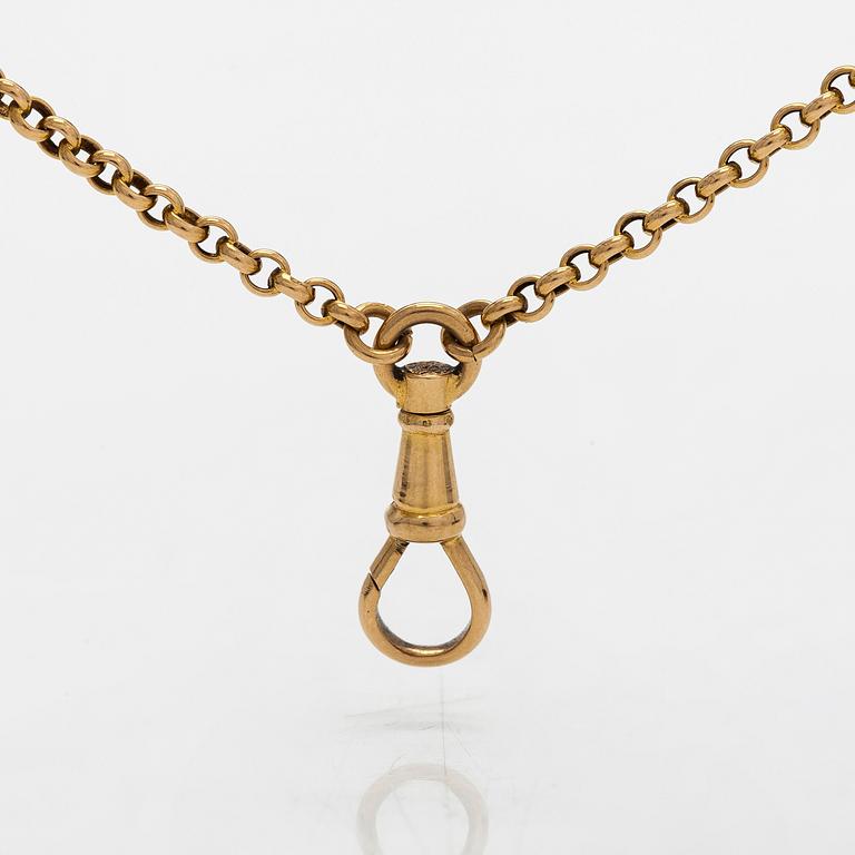 Klockkedja, 18K guld, Hugo Grün & Co Oy.
