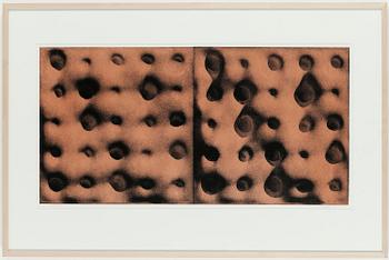 Lars Englund · LARS ENGLUND, "Brun volym", serigrafi, signerad och numrerad 4/65, 1970-tal.