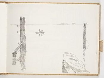 Lotte Laserstein, 4 skissböcker med blyertsteckningar.